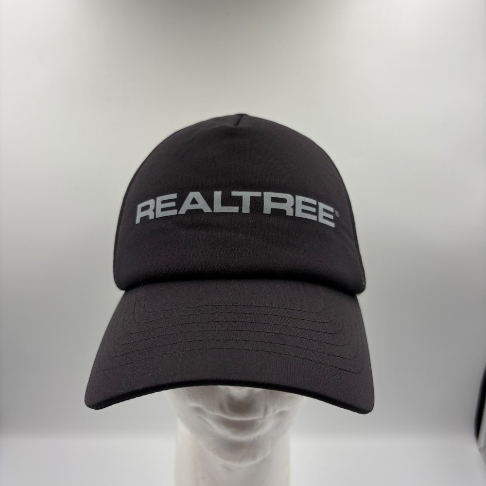 Realtree Trucker Hat‎ Mens OS Black Good Adjustable Mesh Snapback Logo Cap